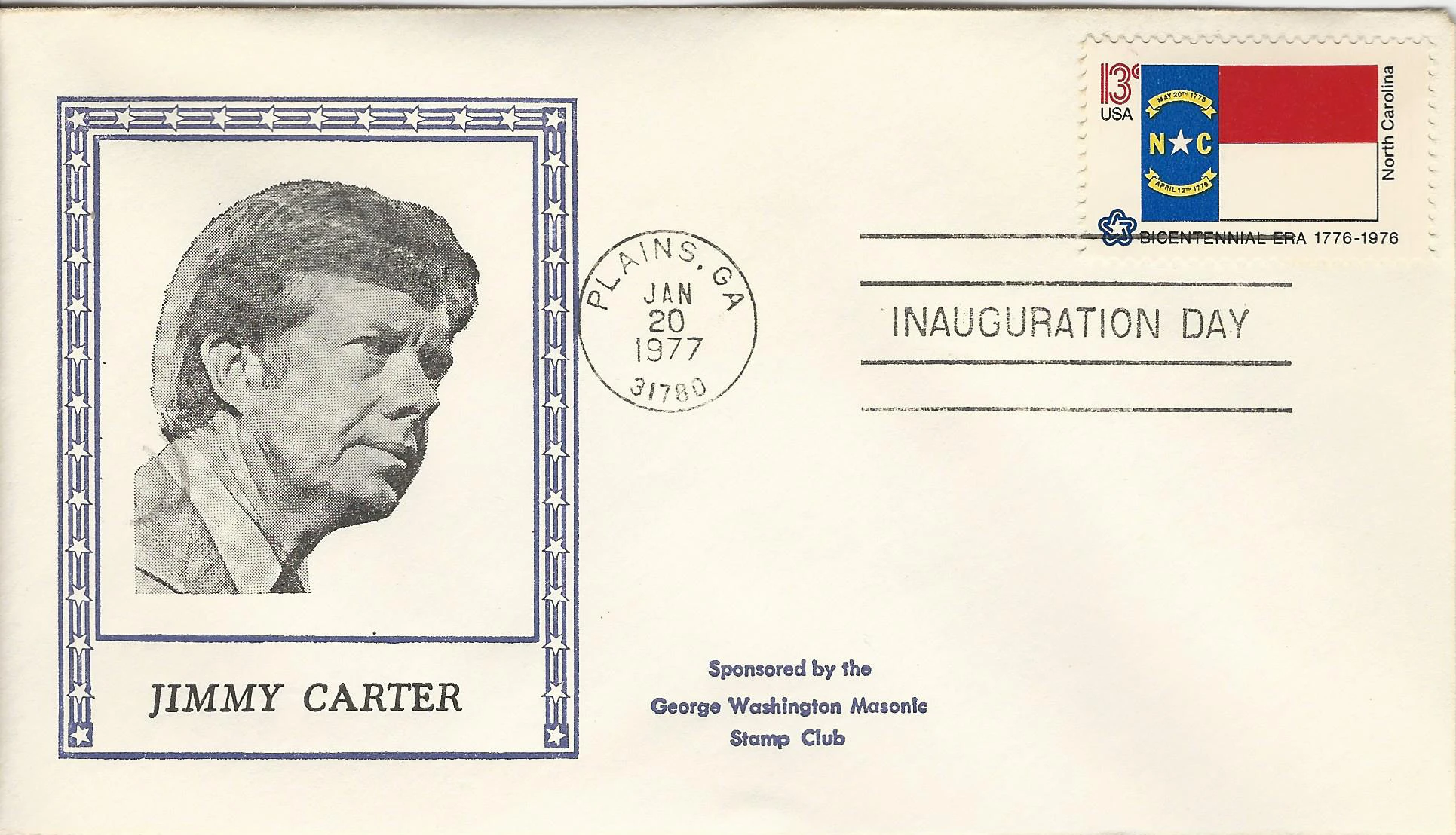 Inauguration Jimmy Carter Postmark #1: Washington, DC —&hellip;